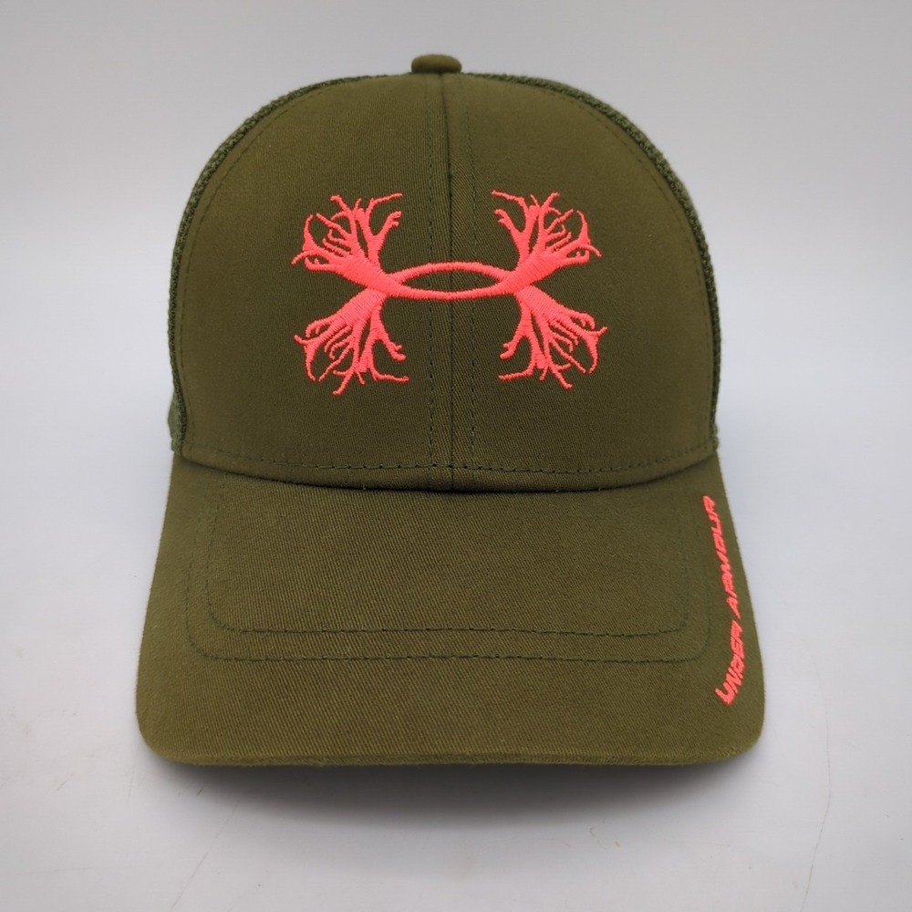 Under Armour Hat Cap Snapback Trucker Olive Pink Long Island Outfitter Elite